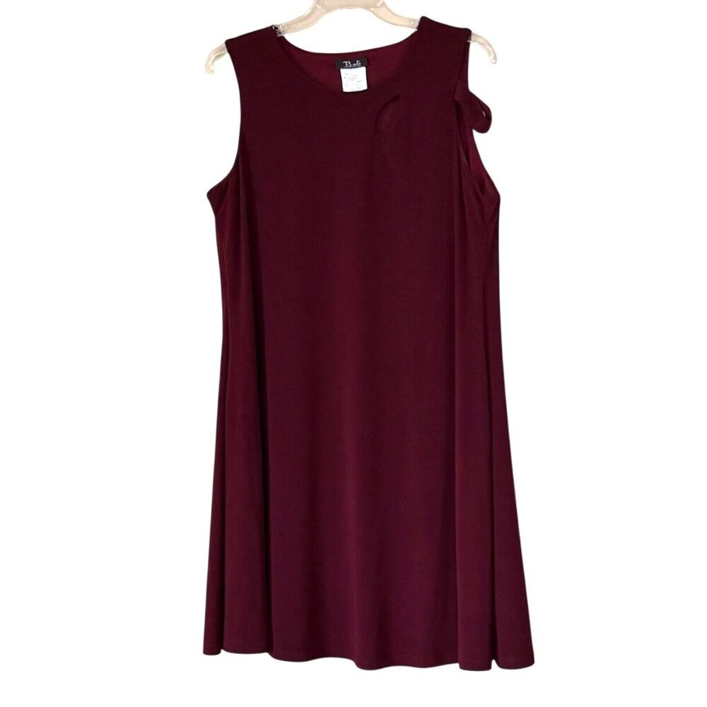 Bali Corp. Women's Sleeveless Cutout Dress Burgundy Size 12